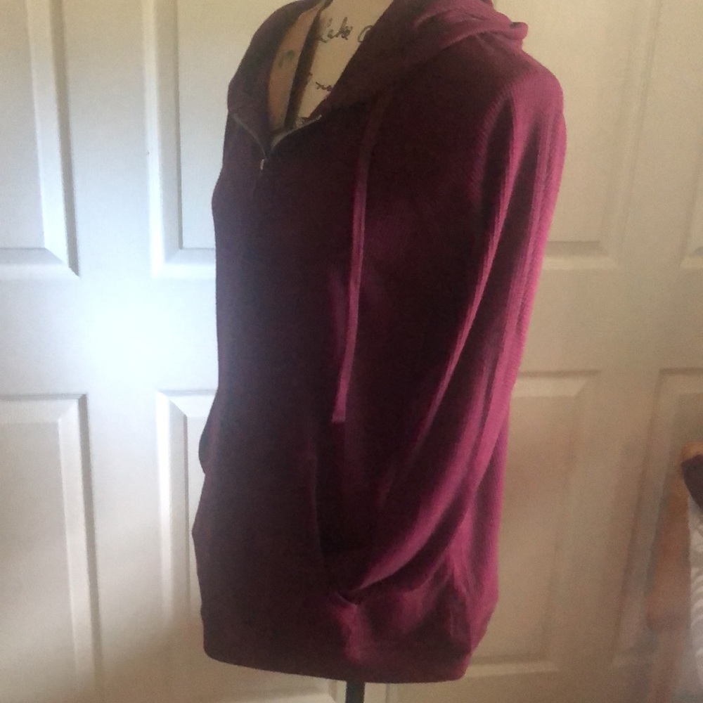 Long Sleeve, Zippered, Hooded Shirt